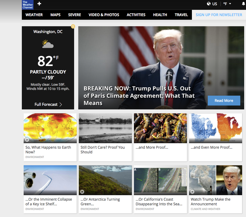 Screenshot: Weather.com